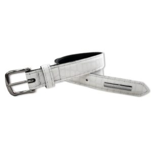White Patent Leather Belt